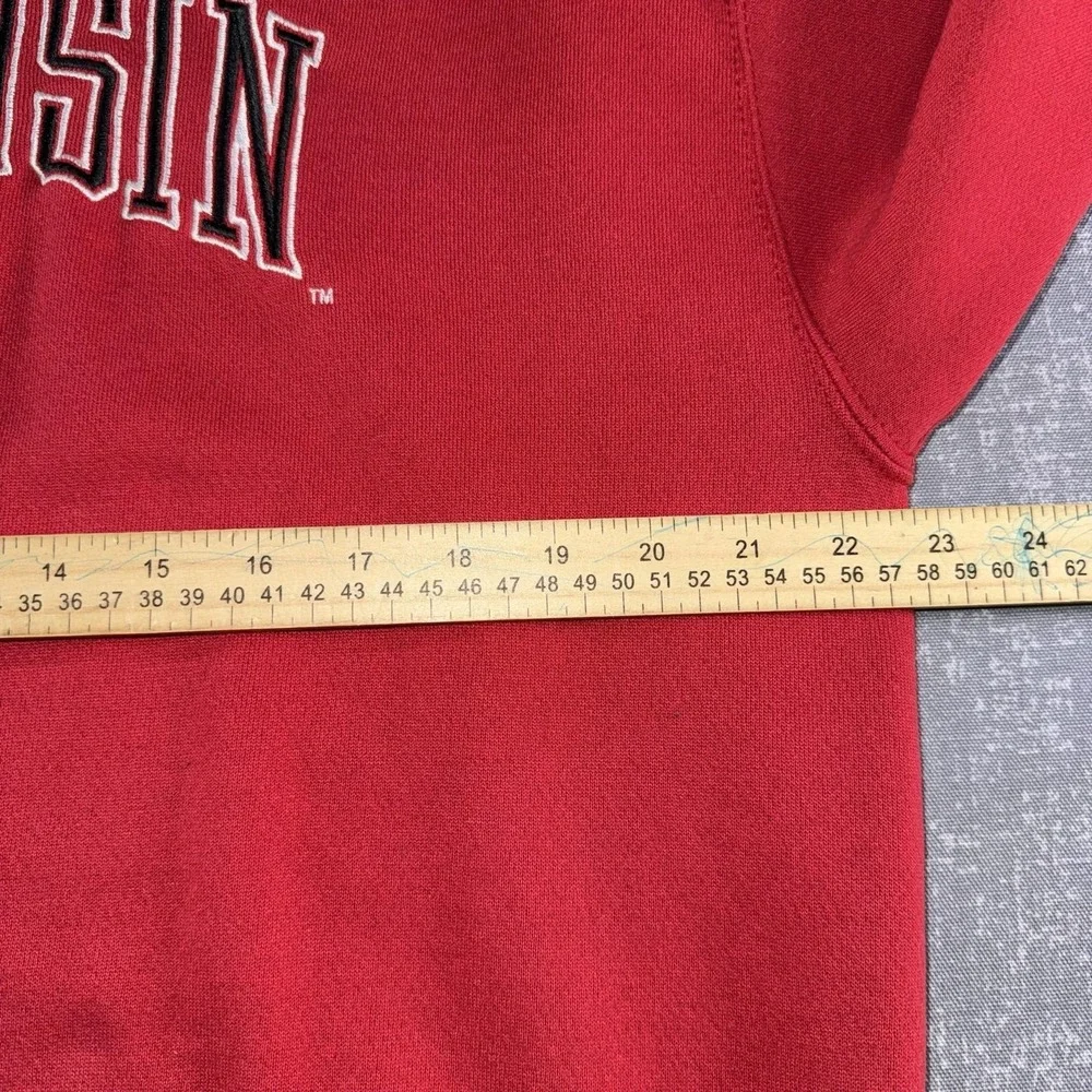 Vintage Wisconsin Badgers Sweatshirt Mens XL Red NCAA Football Logo 7 90s
